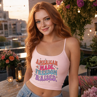 Load image into Gallery viewer, American Made. Freedom Raised. Women's Tank – lifestyle photo 2