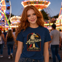 Load image into Gallery viewer, Retro America Eagle Unisex Tee – lifestyle photo 6