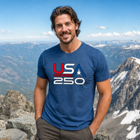 Load image into Gallery viewer, USA 250 Retro Logo Unisex Tee – lifestyle photo 6