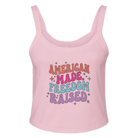 Load image into Gallery viewer, American Made. Freedom Raised. Women's Tank in Pink – product photo