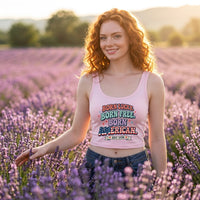 Load image into Gallery viewer, Born Lucky. Born Free. Born American. Women's Tank – lifestyle photo 4