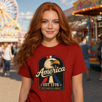 Load image into Gallery viewer, Retro America Eagle Unisex Tee – lifestyle photo 2