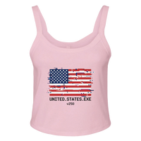 Load image into Gallery viewer, American Glitch V250 Women's Tank – Black Text in Pink – product photo