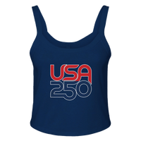 Load image into Gallery viewer, USA 250 Women's Tank in Navy – product photo