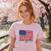 Load image into Gallery viewer, American Glitch V250 Unisex Tee – lifestyle photo