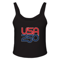 Load image into Gallery viewer, USA 250 Women's Tank in Black – product photo