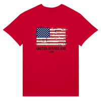 Load image into Gallery viewer, American Glitch V250 Unisex Tee in Red – product photo