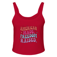Load image into Gallery viewer, American Made. Freedom Raised. Women's Tank in Red – product photo