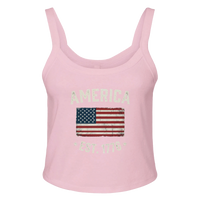 Load image into Gallery viewer, America Est. 1776 Women's Tank – White Text in Pink – product photo