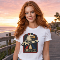 Load image into Gallery viewer, Retro America Eagle Unisex Tee – lifestyle photo 4